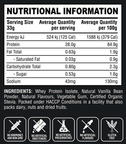 Whey Protein Isolate - Vanilla